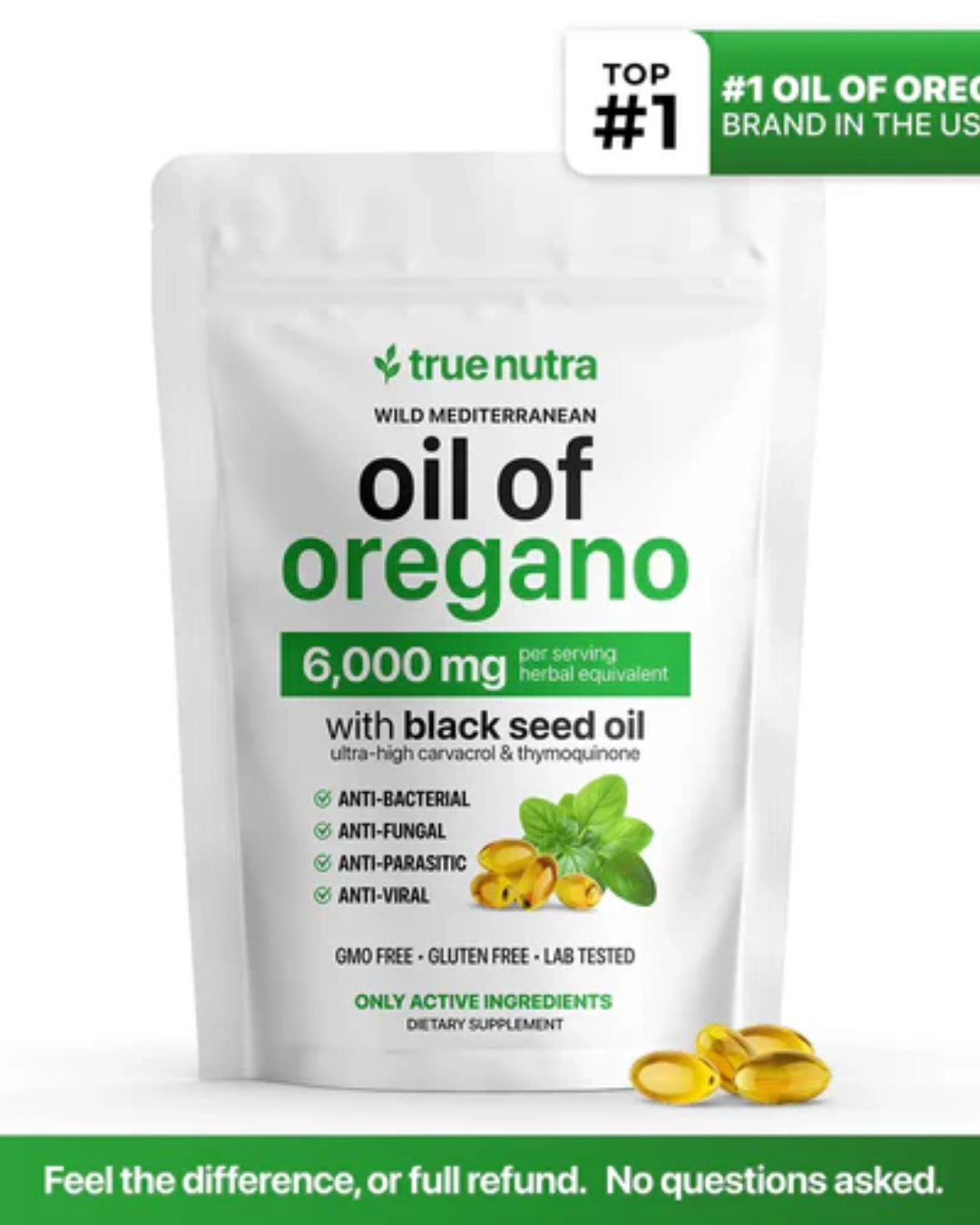 Aceite de Orégano con Semilla Negra – 6,000 mg (COMBO X2 Unds)