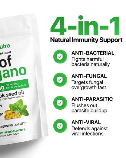 Aceite de Orégano con Semilla Negra – 6,000 mg (COMBO X2 Unds)