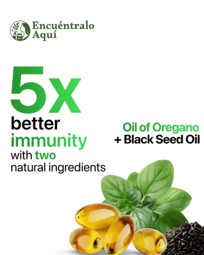Aceite de Orégano con Semilla Negra – 6,000 mg (COMBO X2 Unds)